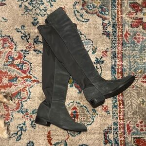 Women's Dark Grey Over the Knee-High Boots